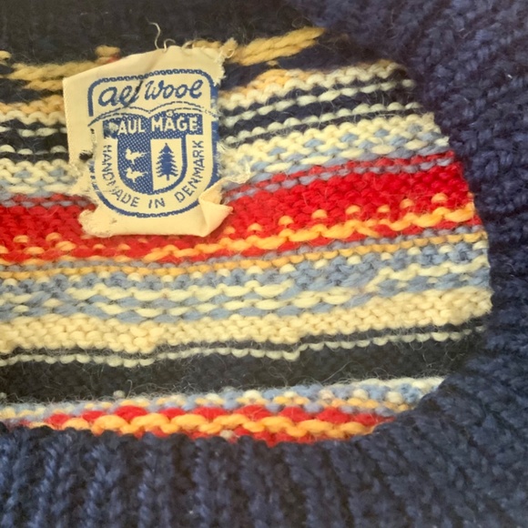 Ski sweater beige 1960s wool handcrafted vintage - Picture 2 of 2